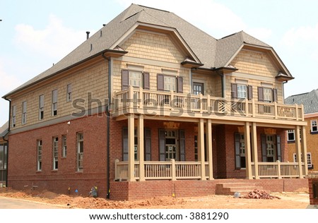 A nice new brick home under construction
