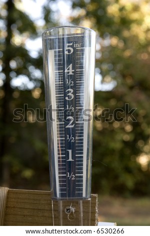 An empty rain gauge showing drought