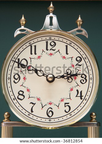 Clock face of a classic anniversary clock