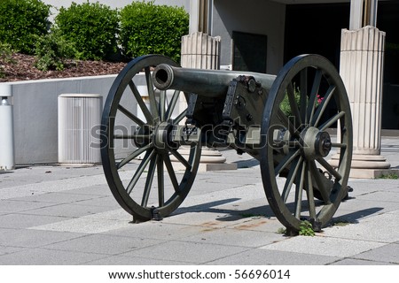 A cannon from the American Civil war at a museum