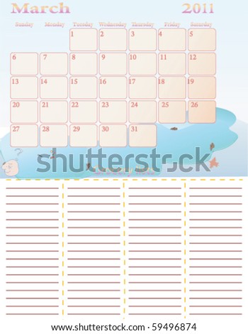 2011 march calendars. 2011 march calendar template.