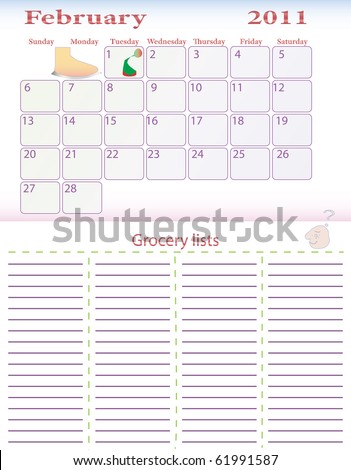 february 2011 calendar with holidays. february calendar 2011