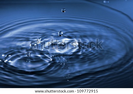 rain drop, blue splash water