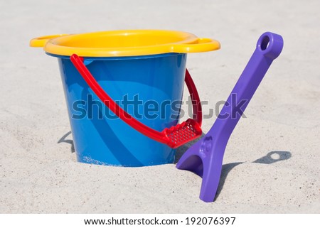 children\'s pail and shovel