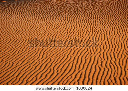 Sand Patterns in the Sahara Desert, Morocco