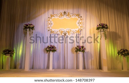 Luxury Indoors Wedding Stage Decorate