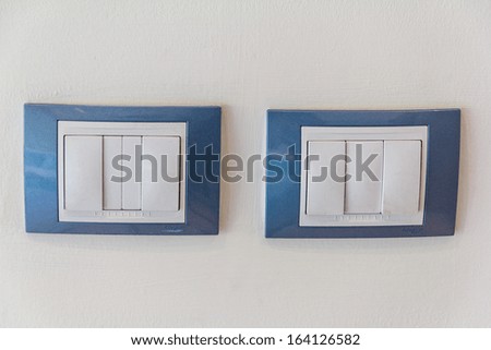 Light switch on the wall