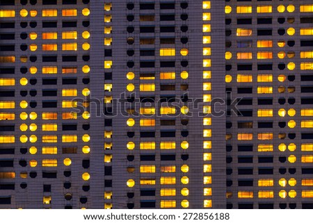 Condo Windows At Night Background