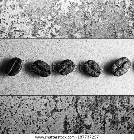 Roasted Coffee Beans on  texture, monotone color