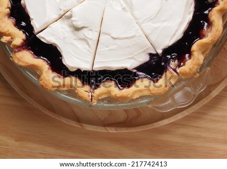 Blueberry custard cream pie, homemade bakery
