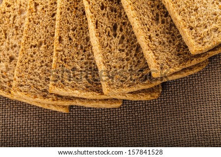 Slices of whole wheat toast bread