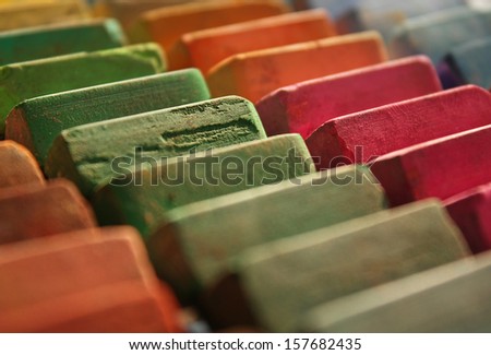 Colorful chalk pastels