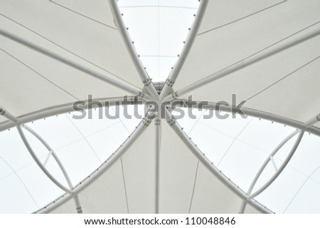 Canvas roof of building background