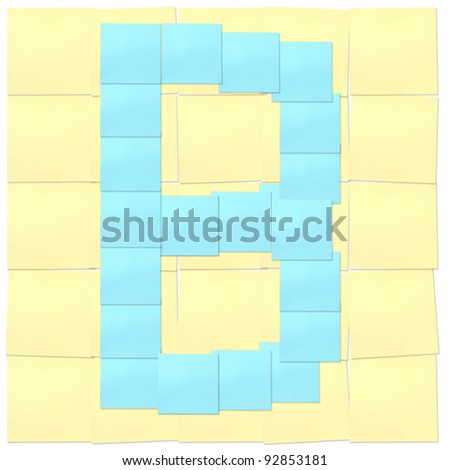 reminder note alphabet ( Note Pad style ) letters