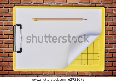 Writing board as brickwall background