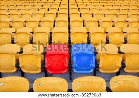 stadium color seat in stadium