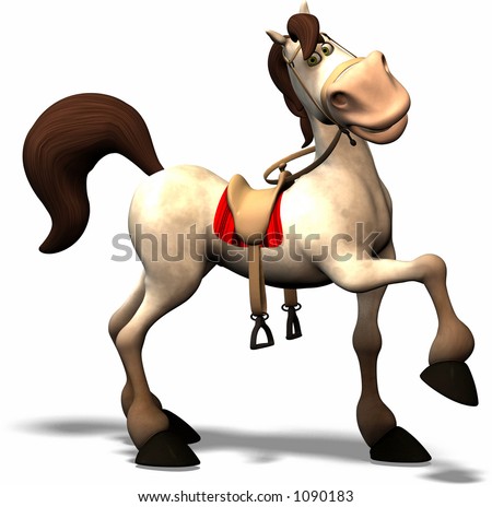 funny horse. stock photo : a funny horse