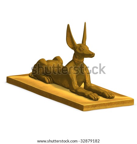 egyptian jackal statue