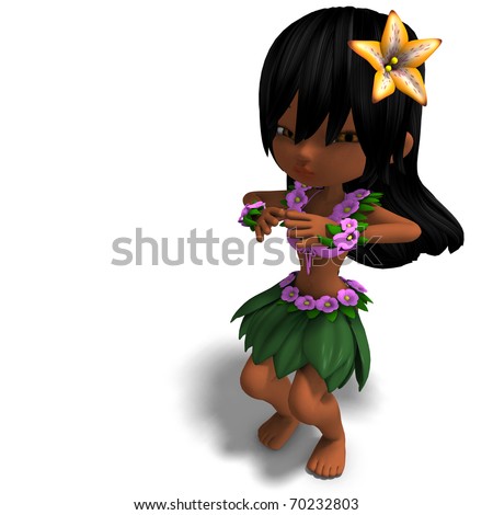 stock photo : very cute hawaiin cartoon girl is dancing for you. Cartoon Girl Dancer. stock photo : very cute hawaiin cartoon girl is dancing for you.