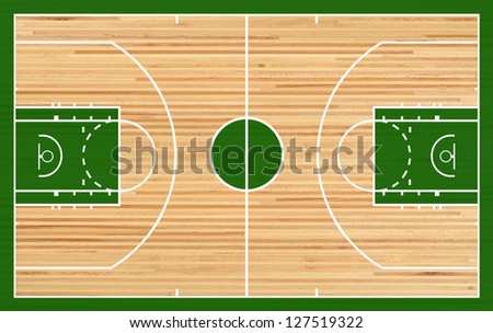 Basketball court, parquet