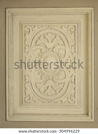 Decorative border of flower on building / Architecture detail / Decorative elements / Vintage border