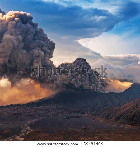 Bromo Volcano at East Java in the eruption time, Indonesia.