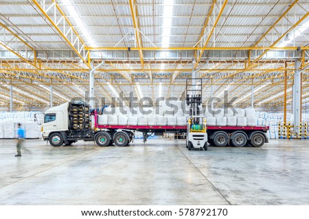 Huge distribution shipping warehouse for Global business shipping,Logistic,Import and Export business concept