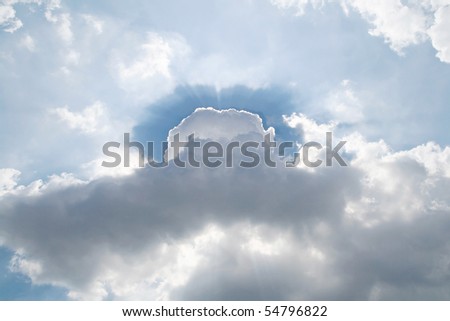 cloud with light ray