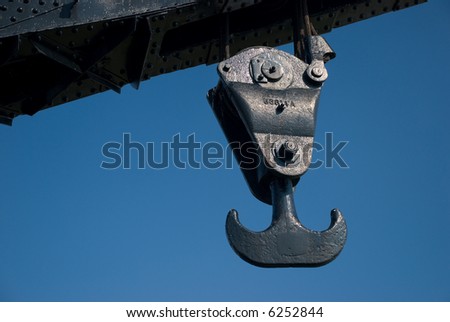 A heavy and old metal hook