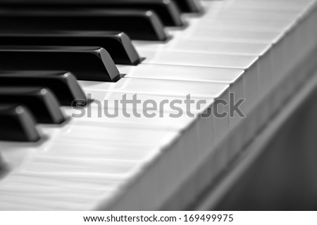 close-up of piano keys / Piano