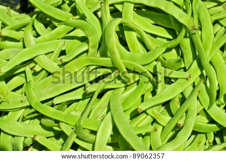 Green Runner Beans taken from a market in Peniche, Portugal