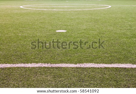 penalty kick on football field