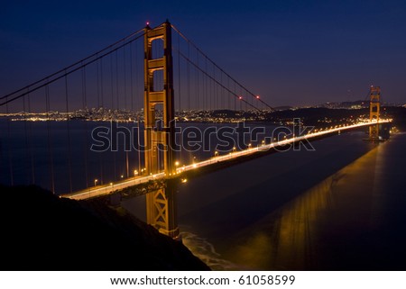 golden gate bridge sunset. Golden Gate Bridge at