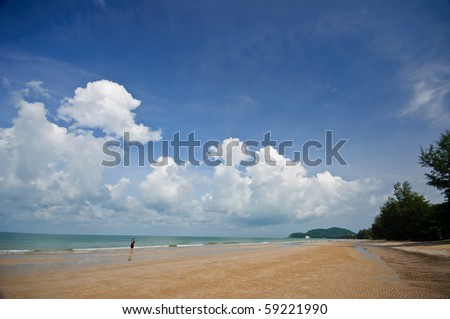 Sky and sand in Thailand can be used for tourism