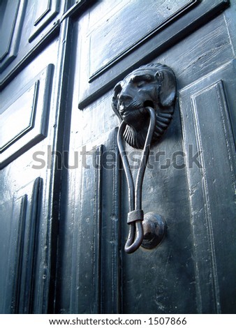 vintage door knocker at cordoba, argentina