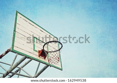 basketball and blue sky texture