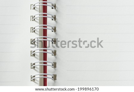 close up blank paper notebook