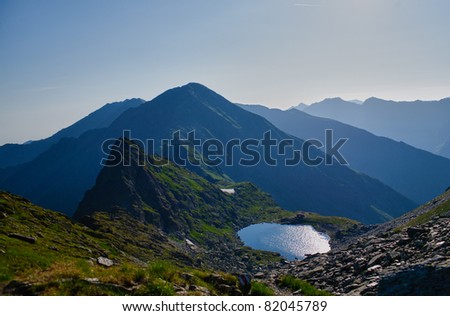 Mountain landscape in shiny summer