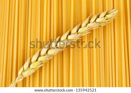 spaghetti texture and wheat spike