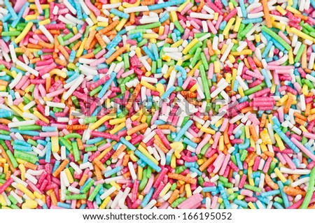 texture of colorful sugar sprinkles