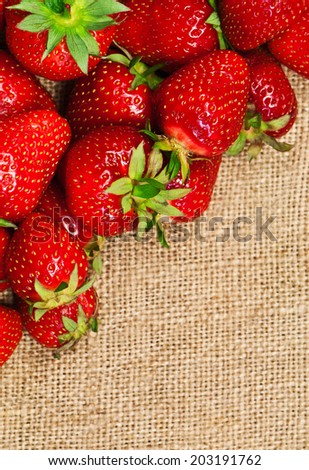 ripe strawberries texture in the photo