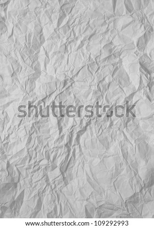 white sheet of wrinkled paper