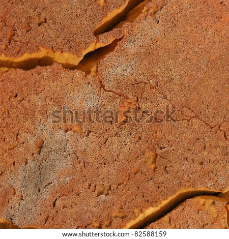 Old orange foam surface background
