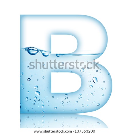 Water and water bubble alphabet letter Letter B Water and water bubble alphabet letter Letter B