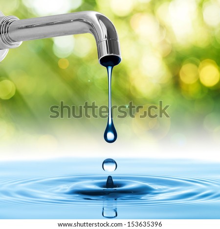 Water drop from water tap Water drop from water tap