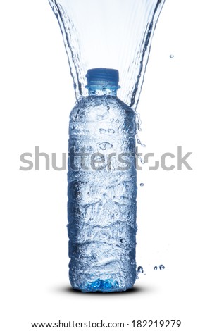Water Splash on Water Bottle