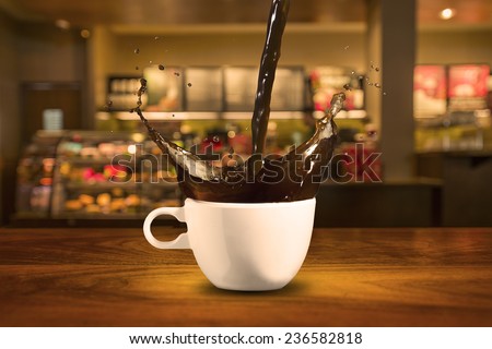 Coffee Splash in Coffee Shop