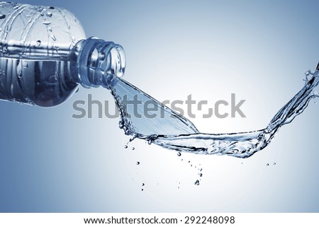 Water Splash from Water Bottle