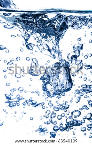 water bubble isolated on white background