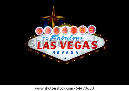 welcome to las vegas sign at night. Welcome To Las Vegas sign